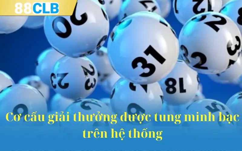 Cơ cấu giải thưởng được tung minh bạc trên hệ thống